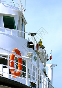 船的侧面绳索戒指情况蓝色帮助血管橙子港口航行海洋图片