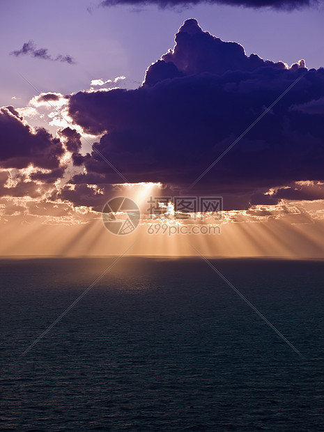 地中海黄昏天气孤独海洋气氛风景天顶日出地球气象地平线图片