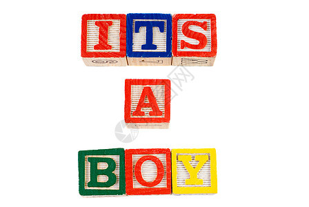 一个男孩立方体幼儿园学习童年婴儿积木教育白色玩具蓝色图片