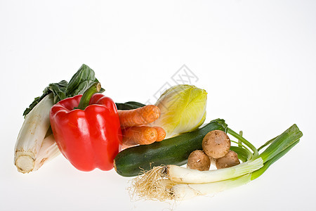 在白色背景上隔离的菜种营养粉碎宏观饮食产品食物图片
