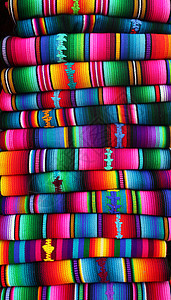 危地马拉毯子销售旅行羊毛手工织物拉丁游客衣服条纹产品图片
