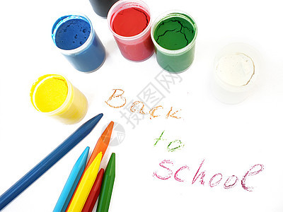 水色和蜡笔木头染色水彩画幼儿园圆形工具闲暇水彩学校圆圈图片