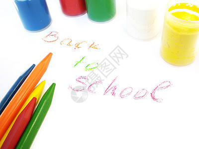 水色和蜡笔闲暇色调学校水彩画绘画工具补给品染色圆形木头图片