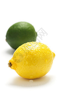 柠檬和石灰水果食物白色果汁绿色黄色营养热带图片