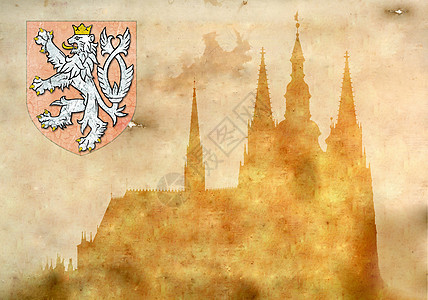 布拉格城堡和圣殿大教堂建筑学旅游遗产纹章住宅建筑物地标吸引力历史性纪念碑图片