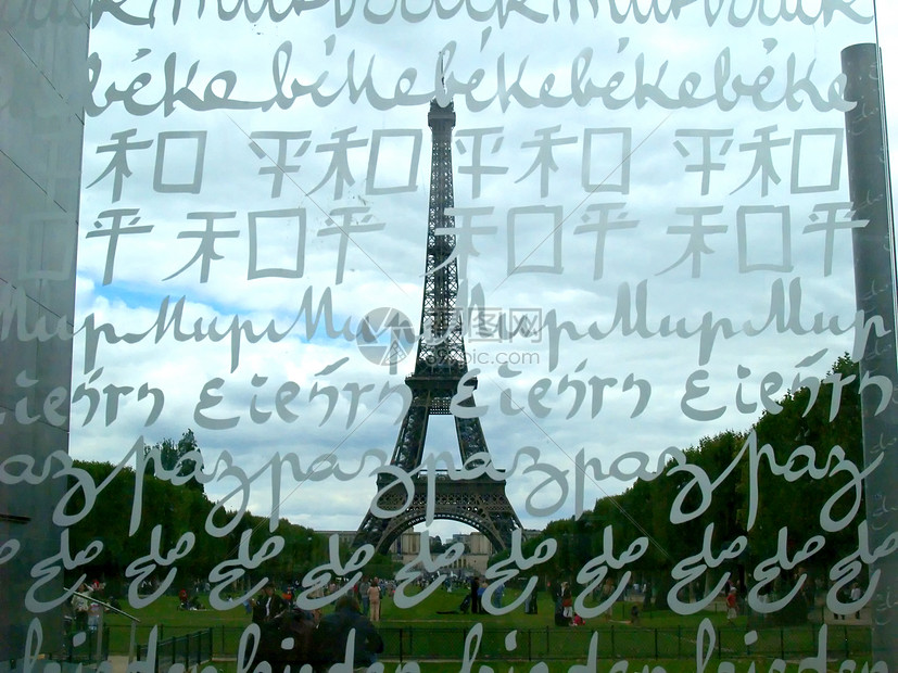 埃菲尔铁塔地标国家旅游天空风景纪念碑明信片图片