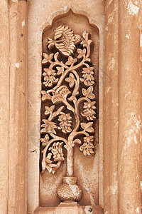 土耳其Ishak Pasha宫的花香雕刻图片