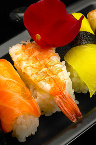 寿司板饮食午餐筷子海藻美食服务文化寿司海鲜玫瑰图片