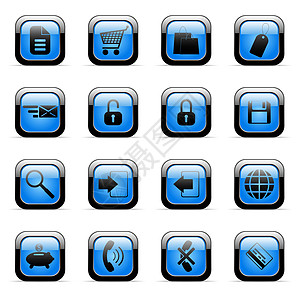 Web 图标集灰色邮件数据网络按钮电脑视频文件夹团体大车图片