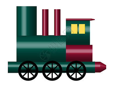 玩具火车轮子艺术引擎铁路旅行蒸汽运输插图孩子们红色图片