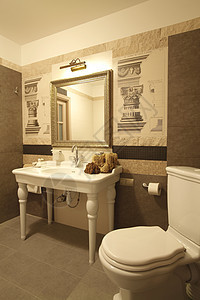 洗手间的一部分白色装潢制品住宅虚荣浴室房子门帘肥皂皇帝图片