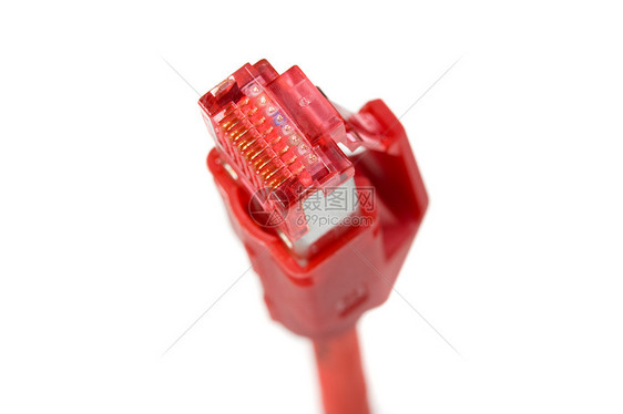 白色背景上隔离的计算机插件的详细细节电脑连接器电子网络插座信号电气绳索技术插头图片