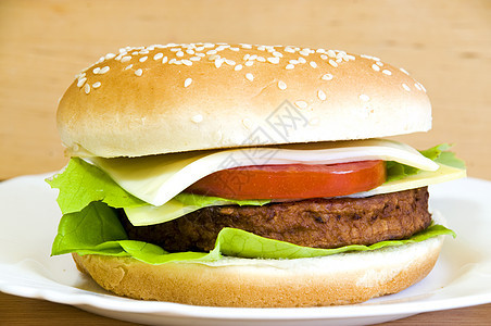 汉堡包午餐垃圾沙拉牛扒美食小吃营养饮食种子包子图片
