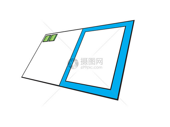 空白名片卡片白色公司蓝色插图绿色风俗图片