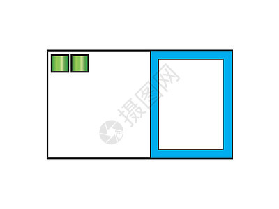 空白名片白色绿色风俗蓝色插图卡片公司图片