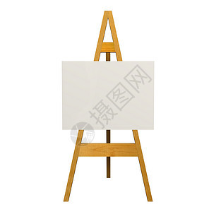简化木头插图油漆艺术品空白白色艺术帆布画架艺术家图片