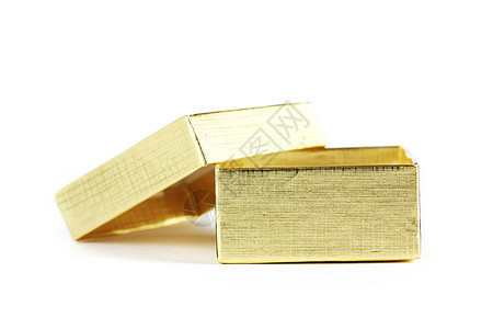 礼品盒包装盒子白色金子光泽度金属背景图片