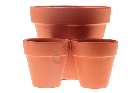 陶瓷锅陶器大地黏土橙子盆栽农业图片