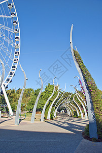 澳大利亚布里斯班风景旅行街道旅游太阳城市车轮摩天大楼建筑假期图片