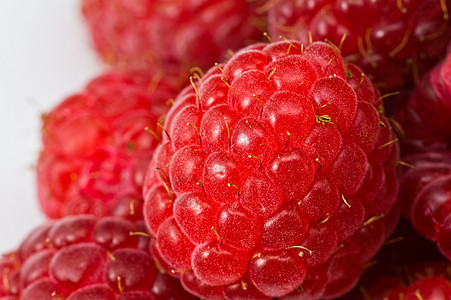 草莓粉色团体甜点宏观覆盆子红色食物水果美食图片