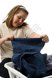 儿童做家务家务女性清洁工喜悦工作洗衣店帮手女孩美丽工人图片