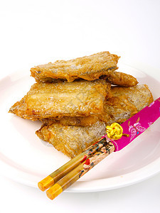 新鲜炸鱼寿司美食便当午餐热带游泳斑点食物白色鳗鱼图片