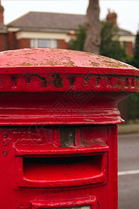 红色邮箱邮件写作沟通邮局盒子信箱送货信封邮票邮筒图片