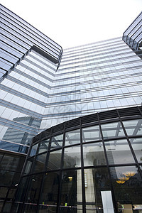 香港岛上现代摩天大楼的建造蓝色办公室建筑城市景观建筑学天空玻璃图片