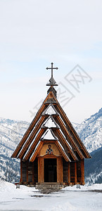 伍德教堂传统国家假期宗教天空树木旅行教会森林装饰品图片