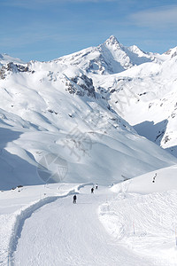 冬天顶峰摄影天空蓝色滑雪图片