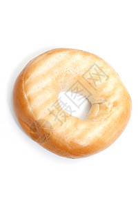 百吉盘早餐面包饮食脆皮反射摄影圆形小麦圆圈白色图片