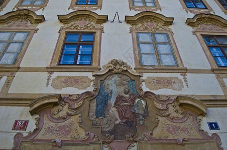 布拉格的旧宫殿历史城市旅行假期建筑文化蓝色天空晴天图片