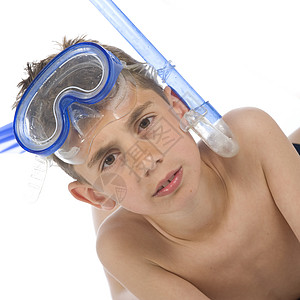 游泳呼吸管孩子蹼状泳装男生运动面具图片