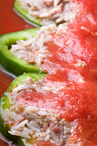 填充胡椒黄色蔬菜美食烹饪地面生产食物红色绿色图片