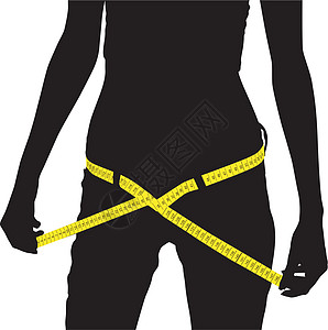 斯利姆磁带重量成人女孩损失女性建造腰部仪表福利图片