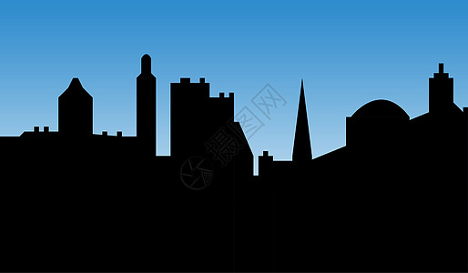 城市城市天线建筑物地标建筑学剪影教会工作场所大教堂日落绘画天际图片