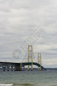 Mackinaw桥建筑学岩石地标太阳湖泊运输国家人行道半岛手套图片