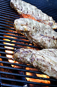 烹饪肉饭烧烤火焰燃烧气体食物格栅牛肉金属厨房条纹图片
