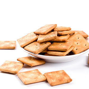 盘子上的饼干正方形糕点面包美食宏观制品团体小吃脆皮陶瓷图片