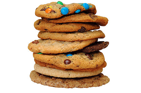 Cookie 堆叠小吃白色甜食糖果营养芯片燕麦饼干巧克力棕色图片
