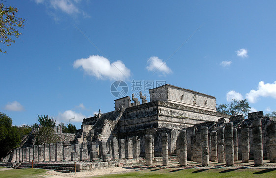 墨西哥的晴天脚步文化考古学寺庙金字塔历史目的地废墟地方图片