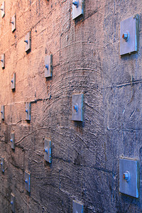 独一无二的砖墙石头房子城市建筑学线条建筑材料天空力量水泥图片