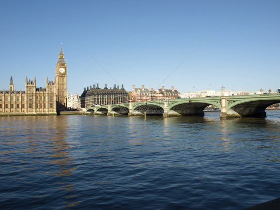 威斯敏斯特桥 伦敦手表建筑学天空地标建筑议会钟声蓝色图片