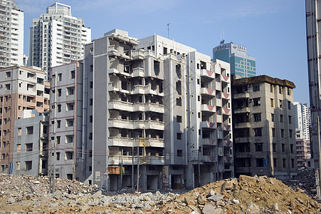 中华市的破坏房屋工作建筑物瓦砾财产景观物业住房住宅大厦图片