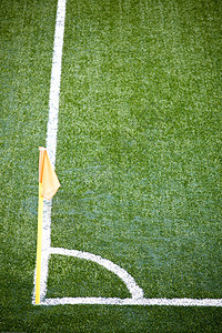 角角点优胜者黄色角落场地绿色院子阴影游戏足球旗帜图片