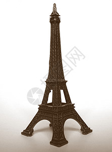 巴黎埃菲尔塔地标铁塔纪念品旅游背景图片