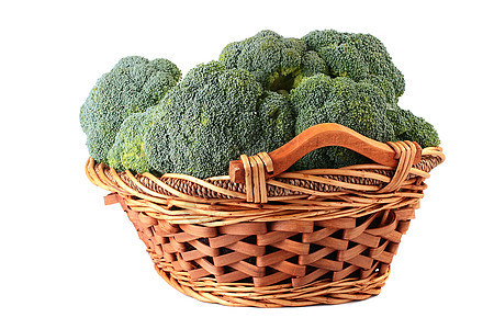花椰菜叶子蔬菜篮子食物图片