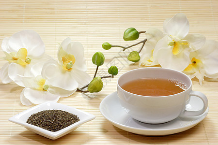 茶杯杯子叶子健康营养绿色树叶饮料图片