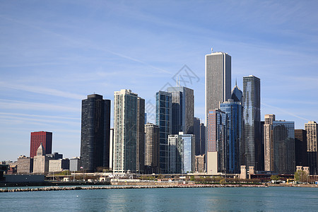 芝加哥天线旅行蓝色地标天空城市建筑学市中心摩天大楼办公室建筑物图片