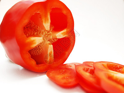 红胡椒活力红色宏观蔬菜辣椒饮食营养香料烹饪白色图片
